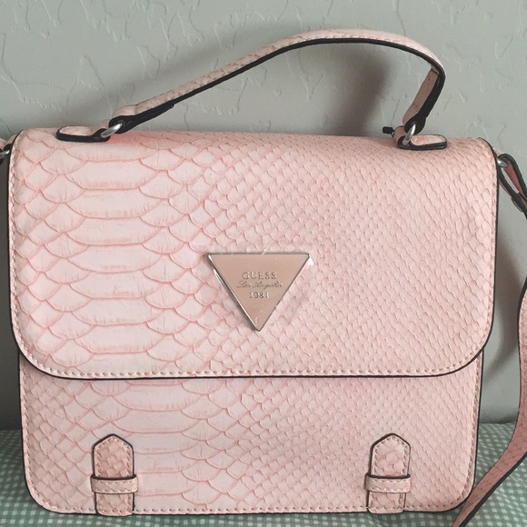 guess blush pink handbag